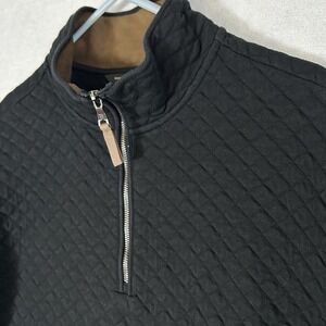 Banana Republic Factory Quilted Sweatshirt 1/2 Zip ~ Black ~ Men's Large